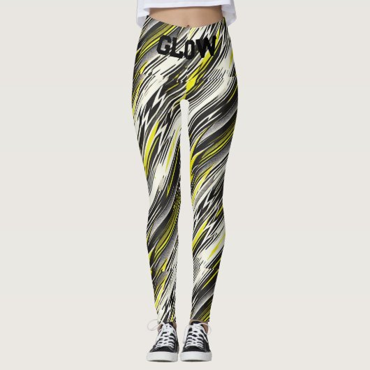 Leggings de yoga sportive avec GLOW Wa (Devant)