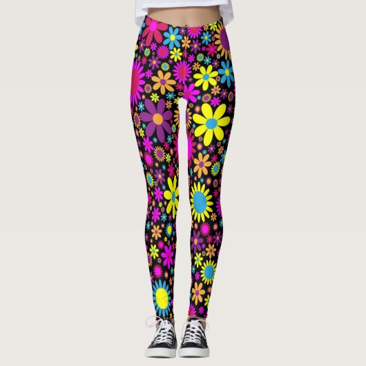 Leggings Debout ! Sois cette marguerite jaune (Devant)