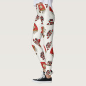 Leggings Déco d'oiseaux asiatiques (Gauche)