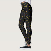 Leggings Décontracté Night Out Blue Gold Stars (Gauche)