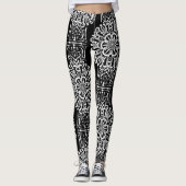 Leggings Décor abstrait sans charme noir moderne avec (Devant)