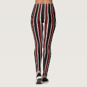 Leggings Décor blanc marron noir vertical sur (Dos)