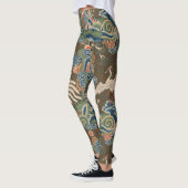 Leggings Décor d'antiquité chinois d'oiseaux (Gauche)