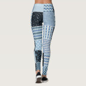 Leggings Décor de courtepointe, patchwork géométrique, tons (Dos)