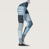 Leggings Décor de courtepointe, patchwork géométrique, tons (Droite)