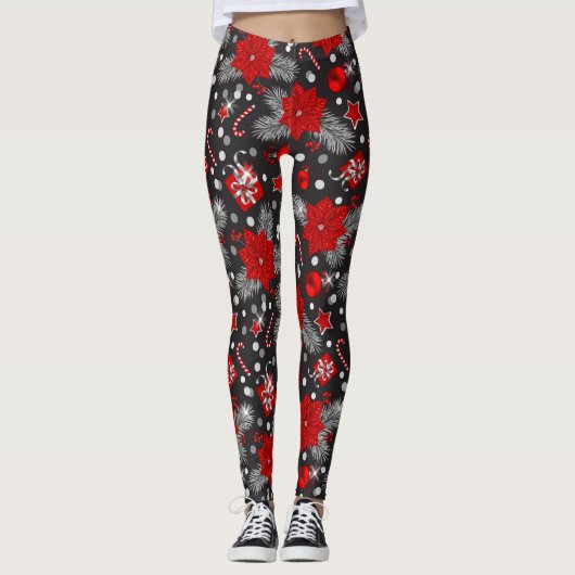 Leggings Décor de Noël Design motif (Devant)