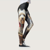 Leggings Décor de Noël du Biewer Terrier Snowy Sleigh (Droite)