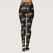 Leggings Décor de Noël Perse Chat Snowy Sleigh (Dos)
