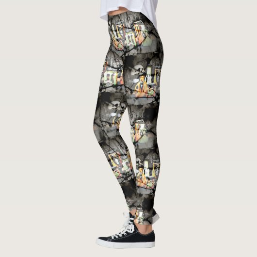 Leggings Décor d'Halloween éffrayant (Gauche)