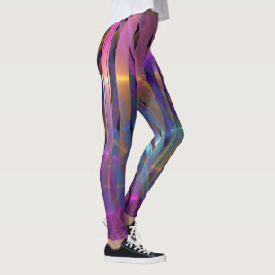 Leggings Décor géométrique rayé Abstrait