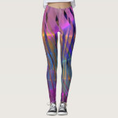 Leggings Décor géométrique rayé Abstrait (Devant)