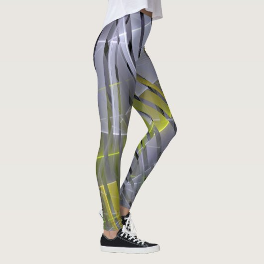 Leggings Décor géométrique rayé Abstrait (Droite)