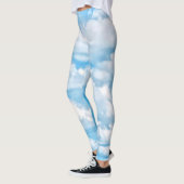 Leggings Décor heureux de nuages dessus (Gauche)