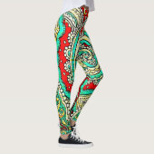 Leggings Décor néon arabesque : style années 80. (Droite)