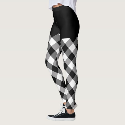 Leggings Décor noir et blanc en gras sur (Gauche)