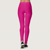 Leggings Décor rose chaud solide sur (Dos)