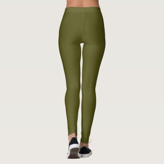 Leggings Décor vert de l'Armée solide (Dos)