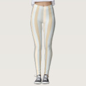 Leggings Décor vertical en rayures beiges sur (Devant)