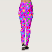 Leggings Decora Style Custom Text Rainbow Heart Kawaii (Dos)