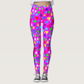 Leggings Decora Style Custom Text Rainbow Heart Kawaii (Devant)
