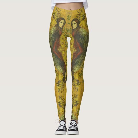 Leggings décoratifs pour dame d'oiseaux (Devant)