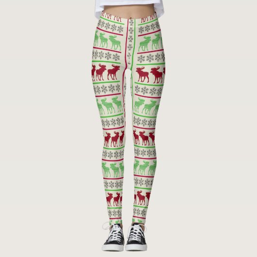 LEGGINGS DÉCORATIONS DE NOËL RENNE (Devant)