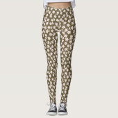 Leggings Decorative Retro Japanese Floral Pattern (Devant)