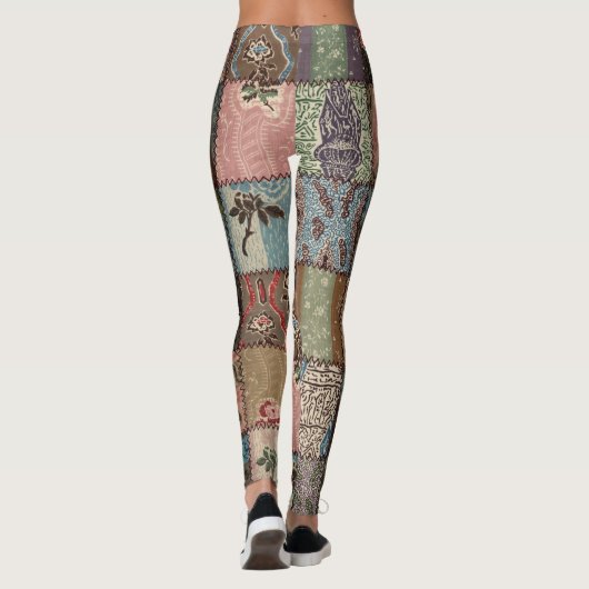 Leggings Découpe à patchwork, texture 3D. (Dos)