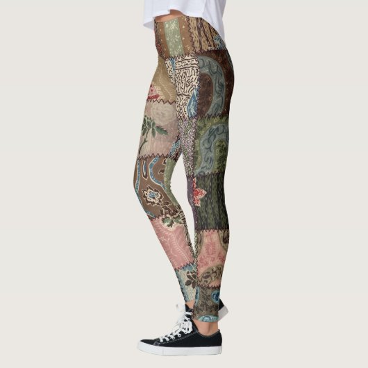 Leggings Découpe à patchwork, texture 3D. (Gauche)