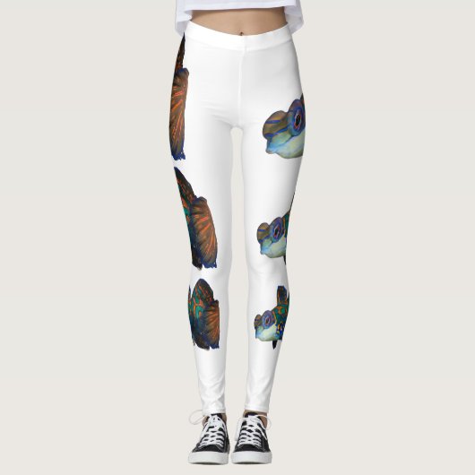 Leggings Découpe de poisson mandarine (Devant)