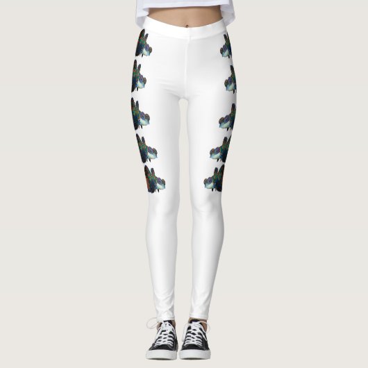 Leggings Découpe de poisson mandarine (Devant)