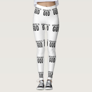 LEGGINGS DÉDIÉ À DIEU PERSONNALISABLE COOL TEXTE NOIR
