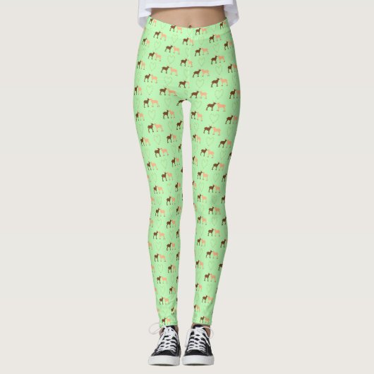 Leggings Deer Couple et Daisy Heart (Devant)