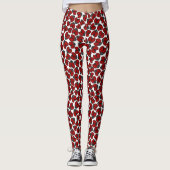 Leggings Défilé de coccinelle sur le blanc (Devant)