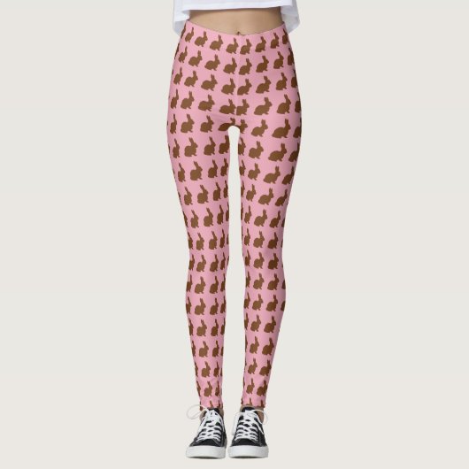 Leggings Défilé de lapin de Pâques de chocolat ! (Devant)