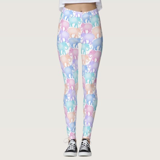 Leggings Défilé d'éléphant (Devant)