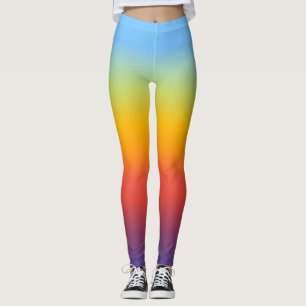 Leggings Dégradé Arc-en-Ciel Coloré Ombre Athlétique