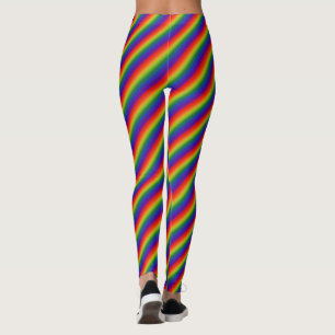 Leggings Dégradé arc-en-ciel rayé