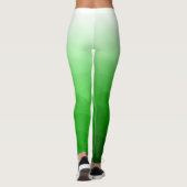 Leggings Dégradé blanc vert clair Motif de maille de géomét (Dos)
