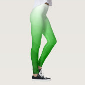 Leggings Dégradé blanc vert clair Motif de maille de géomét (Droite)