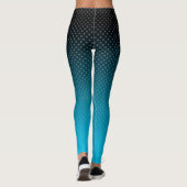 Leggings dégradé bleu avec petits pois (Dos)