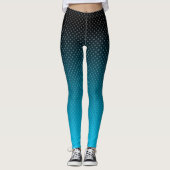 Leggings dégradé bleu avec petits pois (Devant)