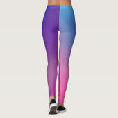 Leggings Dégradé bleu lisse à rouge Ombre (Dos)