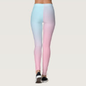 Leggings dégradé coloré d'aquarelle Nom personnalisé (Dos)