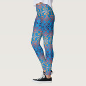 Leggings Dégradé de damas bleu orange (Gauche)