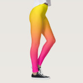 Leggings Dégradé de rose magenta jaune (Droite)
