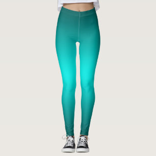 Leggings Dégradé de sarcelle minimaliste ombré Yoga athléti