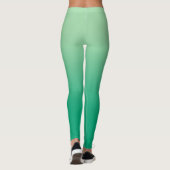 Leggings Dégradé de vert clair à vert foncé avec monogramme (Dos)