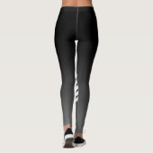Leggings dégradé gris noir monogrammé sportif (Dos)