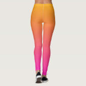 Leggings dégradé jaune et rose ombre (Dos)